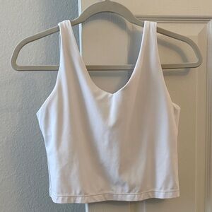 Athleta Light Gray Sleeveless Crop Top